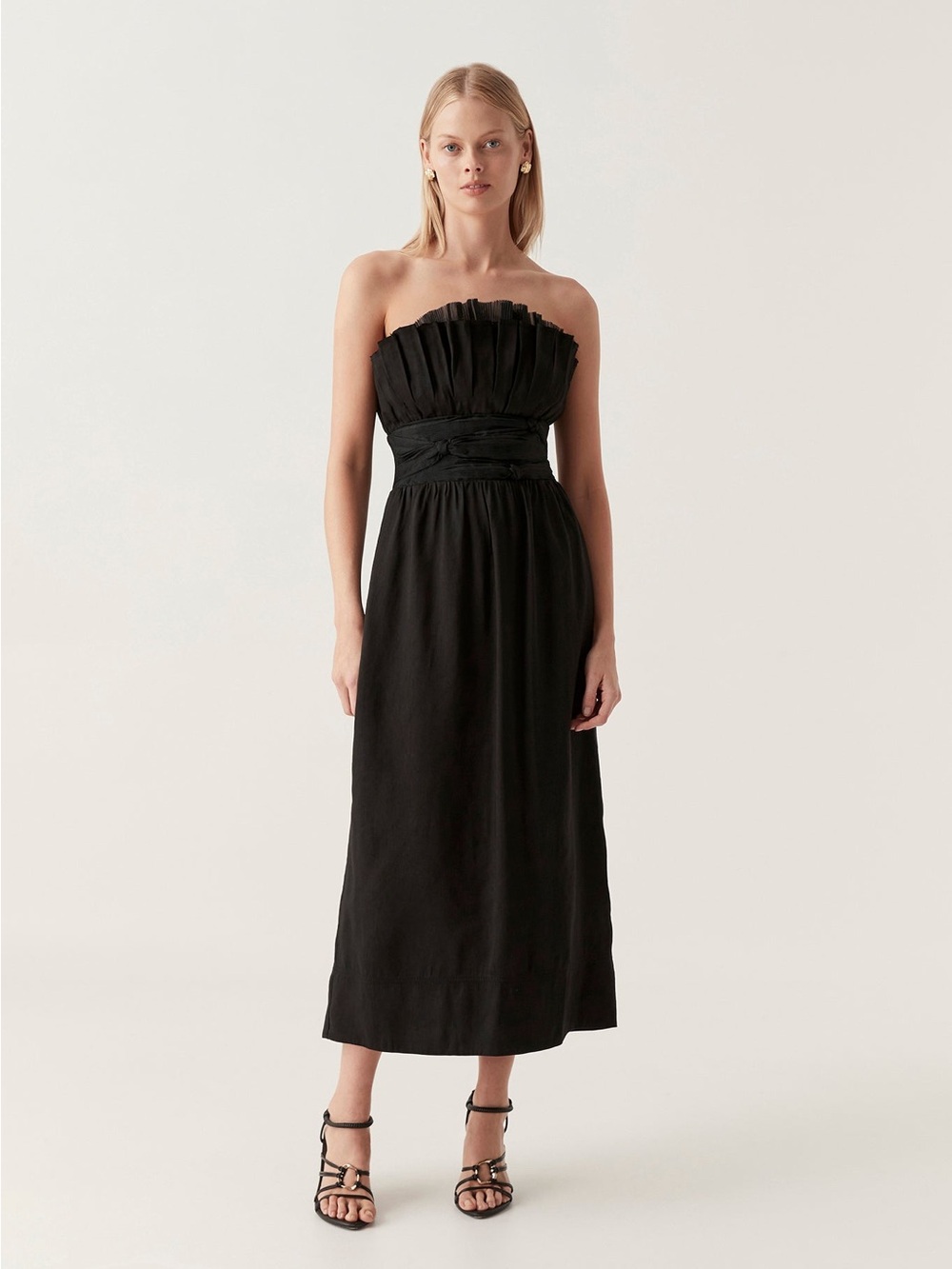 Aje whisper knot waist midi dress